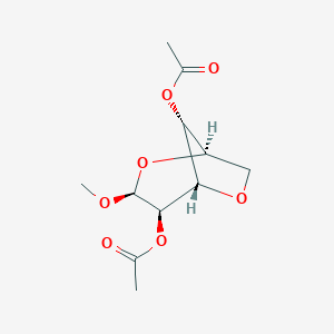 molecular formula C11H16O7 B326579 methyl 2,4-di-O-acetyl-3,6-anhydrohexopyranoside 
