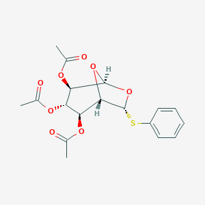 molecular formula C18H20O8S B326580 [(1S,2S,3S,4R,5S,7R)-3,4-diacetyloxy-7-phenylsulfanyl-6,8-dioxabicyclo[3.2.1]octan-2-yl] acetate 
