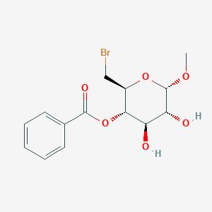 molecular formula C14H17BrO6 B326581 [(2S,3S,4R,5R,6S)-2-(bromomethyl)-4,5-dihydroxy-6-methoxyoxan-3-yl] benzoate 