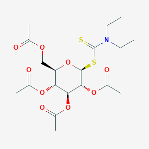 molecular formula C19H29NO9S2 B326582 2,3,4,6-tetra-O-acetyl-1-S-[(diethylamino)carbothioyl]-1-thiohexopyranose 