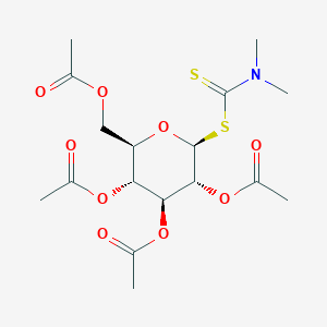 molecular formula C17H25NO9S2 B326584 2,3,4,6-tetra-O-acetyl-1-S-[(dimethylamino)carbothioyl]-1-thiohexopyranose 
