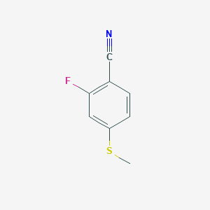 molecular formula C8H6FNS B3265841 2-Fluoro-4-(methylthio)benzonitrile CAS No. 411233-39-1