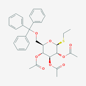 molecular formula C33H36O8S B326585 ethyl 2,3,4-tri-O-acetyl-1-thio-6-O-tritylhexopyranoside 