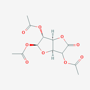 molecular formula C12H14O9 B326586 2,6-Bis(acetyloxy)-5-oxohexahydrofuro[3,2-b]furan-3-yl acetate 