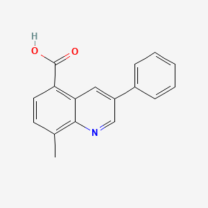 molecular formula C17H13NO2 B3265864 8-Methyl-3-phenylquinoline-5-carboxylic acid CAS No. 41191-68-8
