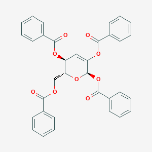 molecular formula C34H26O9 B326588 1,2,4,6-tetra-O-benzoyl-3-deoxyhex-2-enopyranose 