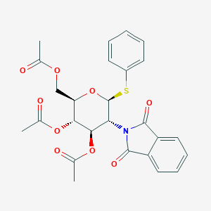 molecular formula C26H25NO9S B326593 1-(Phenylthio)-2-phthalimidyl-1,2-dideoxy-beta-D-glucopyranose triacetate 