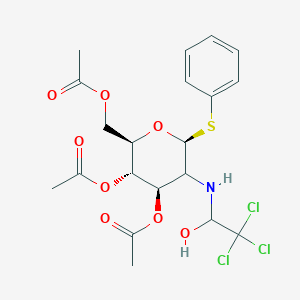 molecular formula C20H24Cl3NO8S B326595 [(2R,3S,4R,6S)-3,4-diacetyloxy-6-phenylsulfanyl-5-[(2,2,2-trichloro-1-hydroxyethyl)amino]oxan-2-yl]methyl acetate 