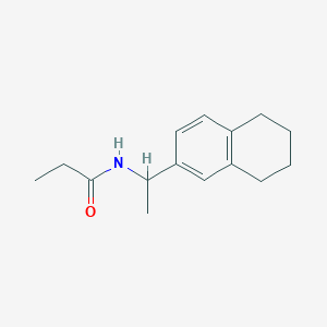 molecular formula C15H21NO B326601 N-[1-(5,6,7,8-tetrahydro-2-naphthalenyl)ethyl]propanamide 