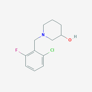 molecular formula C12H15ClFNO B3266034 1-(2-Chloro-6-fluorobenzyl)piperidin-3-ol CAS No. 415957-98-1