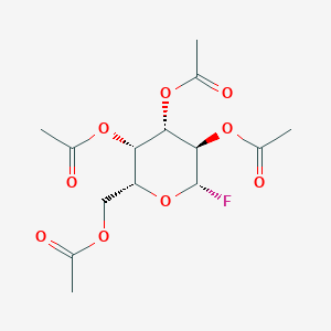 molecular formula C14H19FO9 B3266039 beta-D-Galactopyranosyl fluoride, 2,3,4,6-tetraacetate CAS No. 4163-45-5