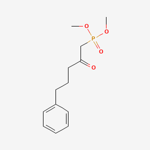 molecular formula C13H19O4P B3266044 Dimethyl (2-oxo-5-phenylpentyl)phosphonate CAS No. 41640-05-5