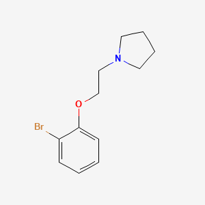 molecular formula C12H16BrNO B3266068 1-[2-(2-Bromophenoxy)ethyl]pyrrolidine CAS No. 416876-85-2
