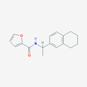 molecular formula C17H19NO2 B326608 N-[1-(5,6,7,8-tetrahydro-2-naphthalenyl)ethyl]-2-furamide 