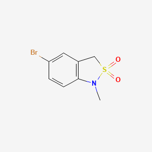 molecular formula C8H8BrNO2S B3266084 2,1-Benzisothiazole, 5-bromo-1,3-dihydro-1-methyl-, 2,2-dioxide CAS No. 41713-63-7
