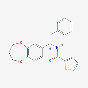 molecular formula C22H21NO3S B326610 N-[1-(3,4-dihydro-2H-1,5-benzodioxepin-7-yl)-2-phenylethyl]thiophene-2-carboxamide 