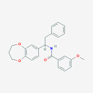 molecular formula C25H25NO4 B326611 N-[1-(3,4-dihydro-2H-1,5-benzodioxepin-7-yl)-2-phenylethyl]-3-methoxybenzamide 