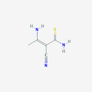 molecular formula C5H7N3S B3266115 3-氨基-2-氰基丁-2-烯硫酰胺 CAS No. 41808-30-4