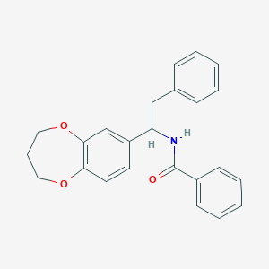 molecular formula C24H23NO3 B326615 N-[1-(3,4-dihydro-2H-1,5-benzodioxepin-7-yl)-2-phenylethyl]benzamide 