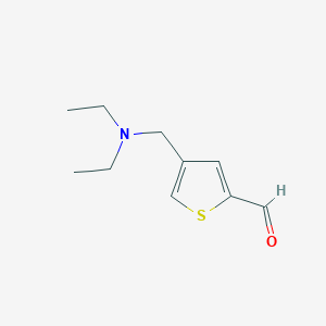 molecular formula C10H15NOS B3266154 4-[(Diethylamino)methyl]thiophene-2-carbaldehyde CAS No. 41908-09-2