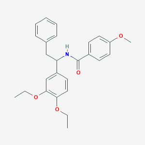 molecular formula C26H29NO4 B326616 N-[1-(3,4-diethoxyphenyl)-2-phenylethyl]-4-methoxybenzamide 