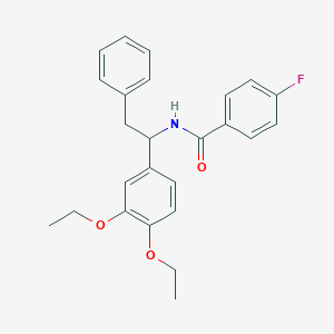 molecular formula C25H26FNO3 B326617 N-[1-(3,4-diethoxyphenyl)-2-phenylethyl]-4-fluorobenzamide 