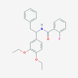 molecular formula C25H26FNO3 B326618 N-[1-(3,4-diethoxyphenyl)-2-phenylethyl]-2-fluorobenzamide 