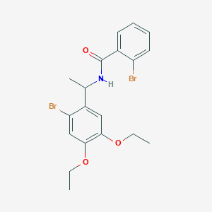 molecular formula C19H21Br2NO3 B326621 2-bromo-N-[1-(2-bromo-4,5-diethoxyphenyl)ethyl]benzamide 