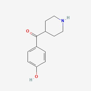 molecular formula C12H15NO2 B3266217 (4-Hydroxy-phenyl)-piperidin-4-yl-methanone CAS No. 420786-53-4