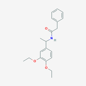 molecular formula C20H25NO3 B326625 N-[1-(3,4-diethoxyphenyl)ethyl]-2-phenylacetamide 