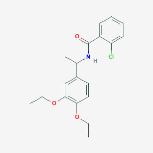 molecular formula C19H22ClNO3 B326628 2-chloro-N-[1-(3,4-diethoxyphenyl)ethyl]benzamide 