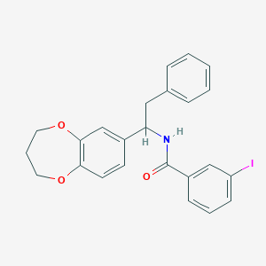 molecular formula C24H22INO3 B326629 N-[1-(3,4-dihydro-2H-1,5-benzodioxepin-7-yl)-2-phenylethyl]-3-iodobenzamide 