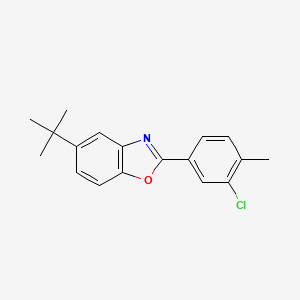 molecular formula C18H18ClNO B3266295 5-(tert-Butyl)-2-(3-chloro-4-methylphenyl)benzo[d]oxazole CAS No. 42196-68-9