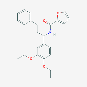 molecular formula C24H27NO4 B326631 N-[1-(3,4-diethoxyphenyl)-3-phenylpropyl]-2-furamide 