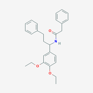 molecular formula C27H31NO3 B326632 N-[1-(3,4-diethoxyphenyl)-3-phenylpropyl]-2-phenylacetamide 
