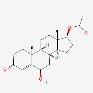 molecular formula C21H30O4 B3266321 9b,10a-Androst-4-en-3-one, 6b,17b-dihydroxy-, 17-acetate (8CI) CAS No. 4223-43-2