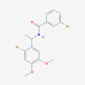 molecular formula C17H17Br2NO3 B326640 3-bromo-N-[1-(2-bromo-4,5-dimethoxyphenyl)ethyl]benzamide 