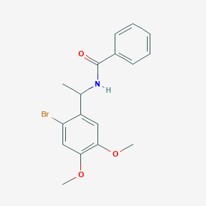 molecular formula C17H18BrNO3 B326641 N-[1-(2-bromo-4,5-dimethoxyphenyl)ethyl]benzamide 