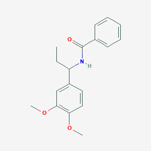 molecular formula C18H21NO3 B326644 N-[1-(3,4-dimethoxyphenyl)propyl]benzamide 