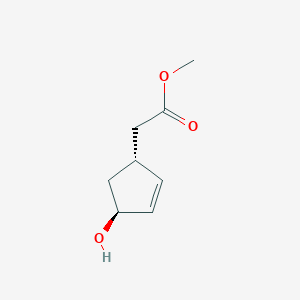 Methyl [(1R,4S)-4-hydroxycyclopent-2-EN-1-YL]acetate