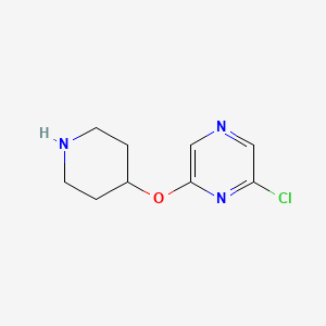 molecular formula C9H12ClN3O B3266490 2-Chloro-6-(4-piperidinyloxy)pyrazine CAS No. 426830-19-5