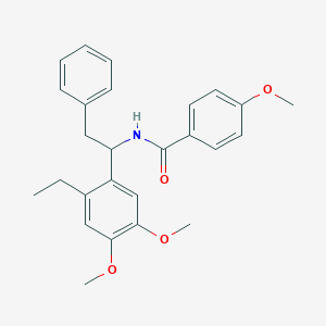 molecular formula C26H29NO4 B326650 N-[1-(2-ethyl-4,5-dimethoxyphenyl)-2-phenylethyl]-4-methoxybenzamide 
