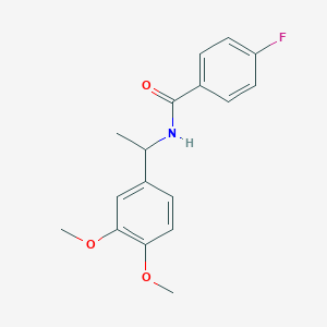 molecular formula C17H18FNO3 B326656 N-[1-(3,4-dimethoxyphenyl)ethyl]-4-fluorobenzamide 