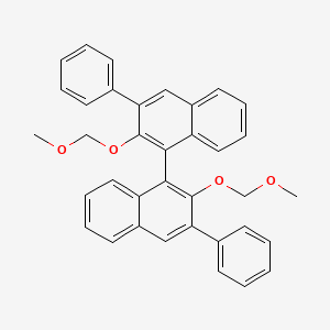 molecular formula C36H30O4 B3266580 2-(Methoxymethoxy)-1-[2-(methoxymethoxy)-3-phenylnaphthalen-1-yl]-3-phenylnaphthalene CAS No. 428874-67-3