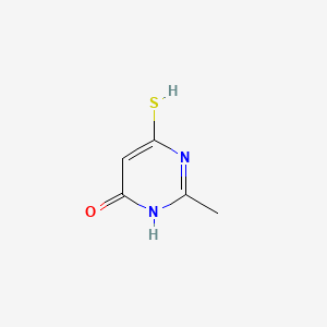 molecular formula C5H6N2OS B3266588 6-Mercapto-2-methylpyrimidin-4-ol CAS No. 42956-80-9