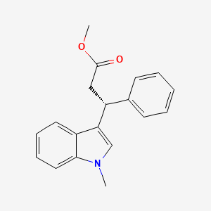 molecular formula C19H19NO2 B3266592 (R)-Methyl 3-(1-methyl-1H-indol-3-yl)-3-phenylpropanoate CAS No. 429689-18-9