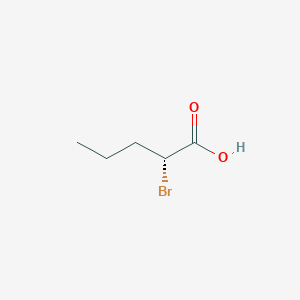 molecular formula C5H9BrO2 B3266606 Pentanoic acid, 2-bromo-, (R)- CAS No. 42990-12-5