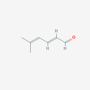 molecular formula C7H10O B3266616 (2E)-5-methyl-2,4-hexadienal CAS No. 4303-56-4