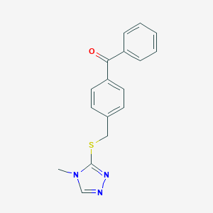 molecular formula C17H15N3OS B326662 (4-{[(4-methyl-4H-1,2,4-triazol-3-yl)sulfanyl]methyl}phenyl)(phenyl)methanone 