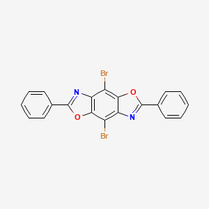 molecular formula C20H10Br2N2O2 B3266625 4,8-Dibromo-2,6-diphenylbenzo[1,2-d:4,5-d']bisoxazole CAS No. 43036-73-3